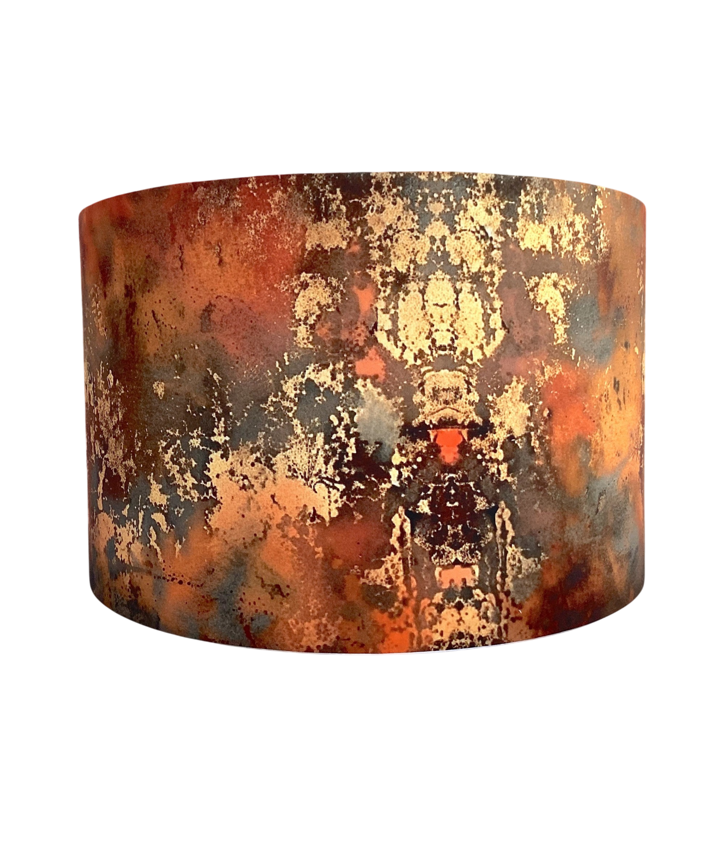 Rust Distressed Copper Abstract Lampshade / Ceiling shade