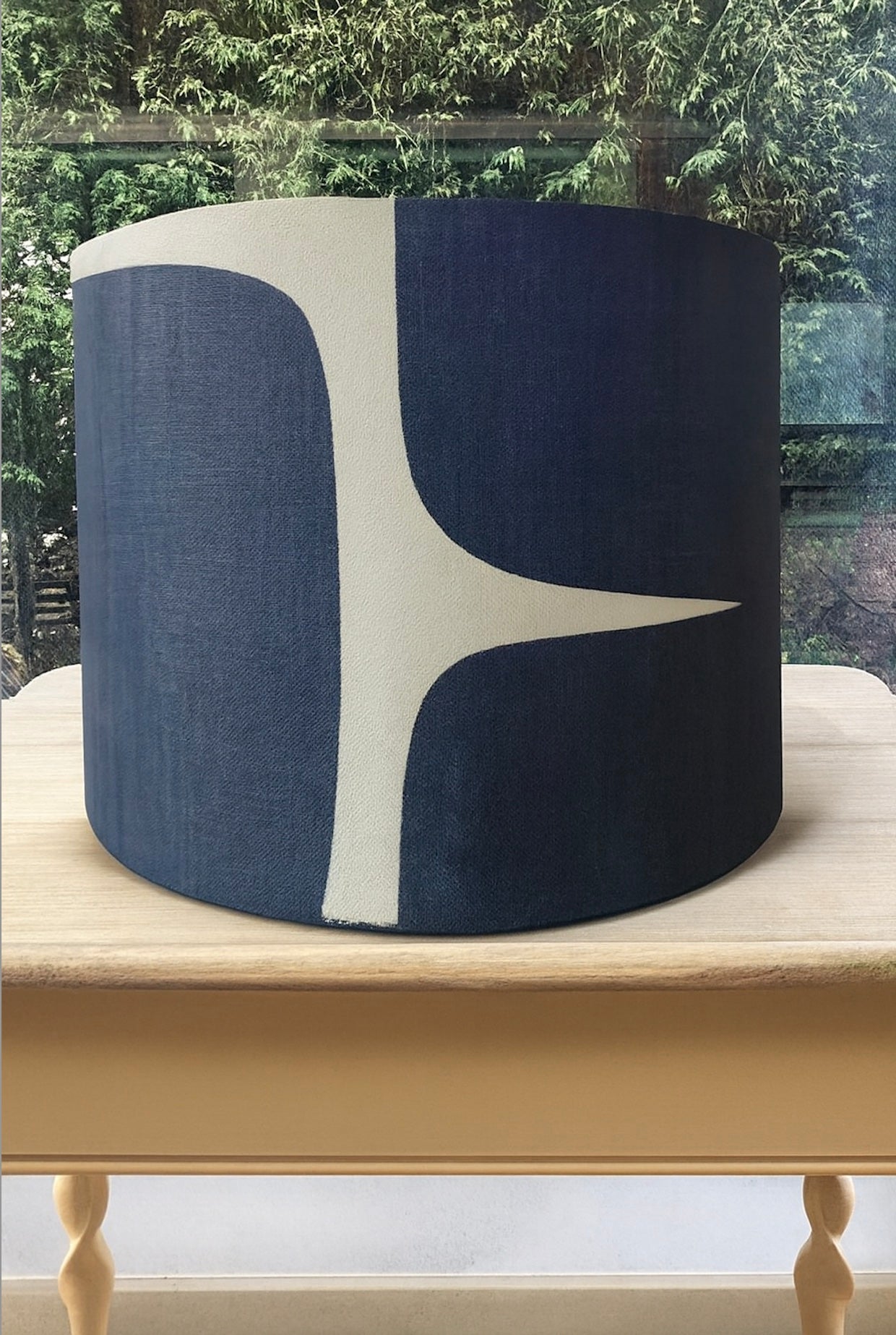 Modern Scandinavian Scion Lohko Lampshade - Black & Cream Designer Drum