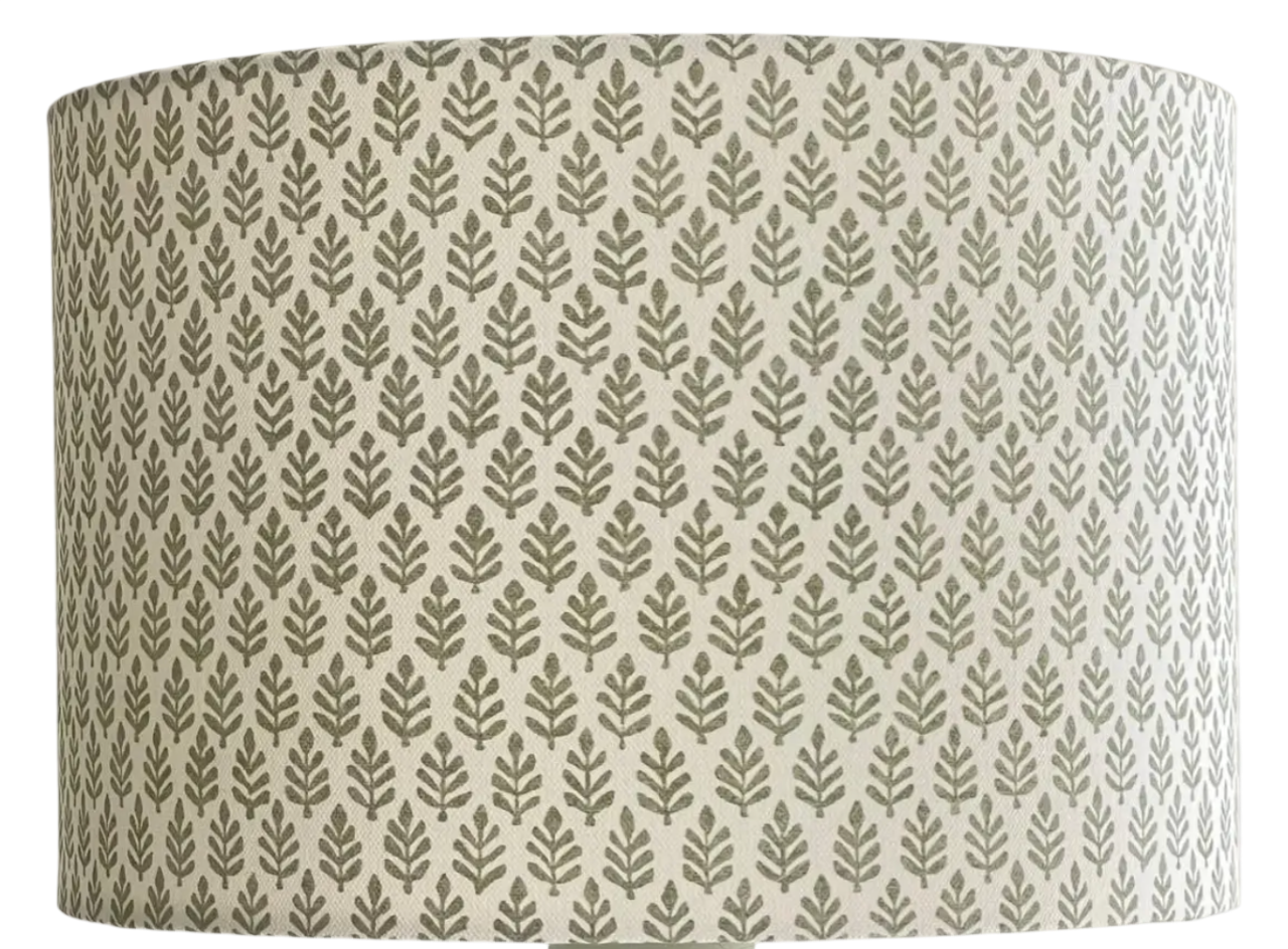 Pretty Cottage Style Green Leaf Lampshade