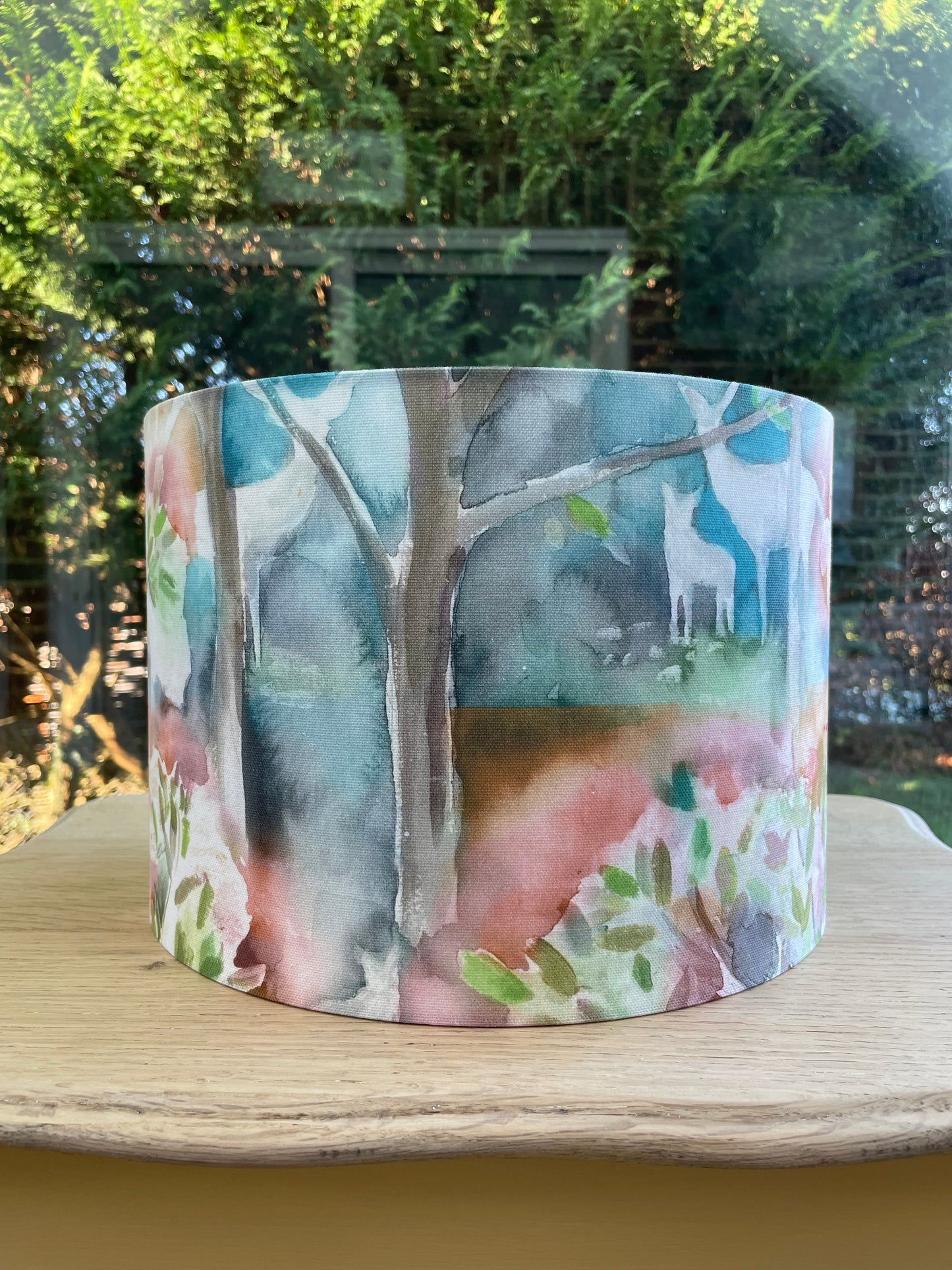 Stag and Forest Lampshade – Nature-Inspired Watercolour Voyage Maison