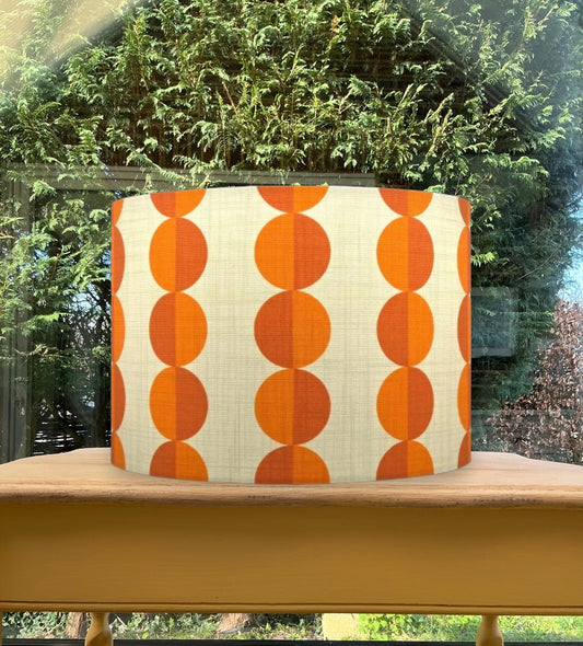 Valencia Orange Circles Cream Lampshade