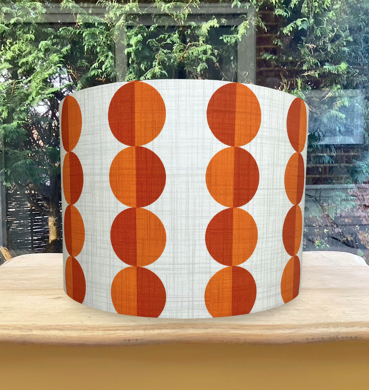 Valencia Orange Circles Cream Lampshade