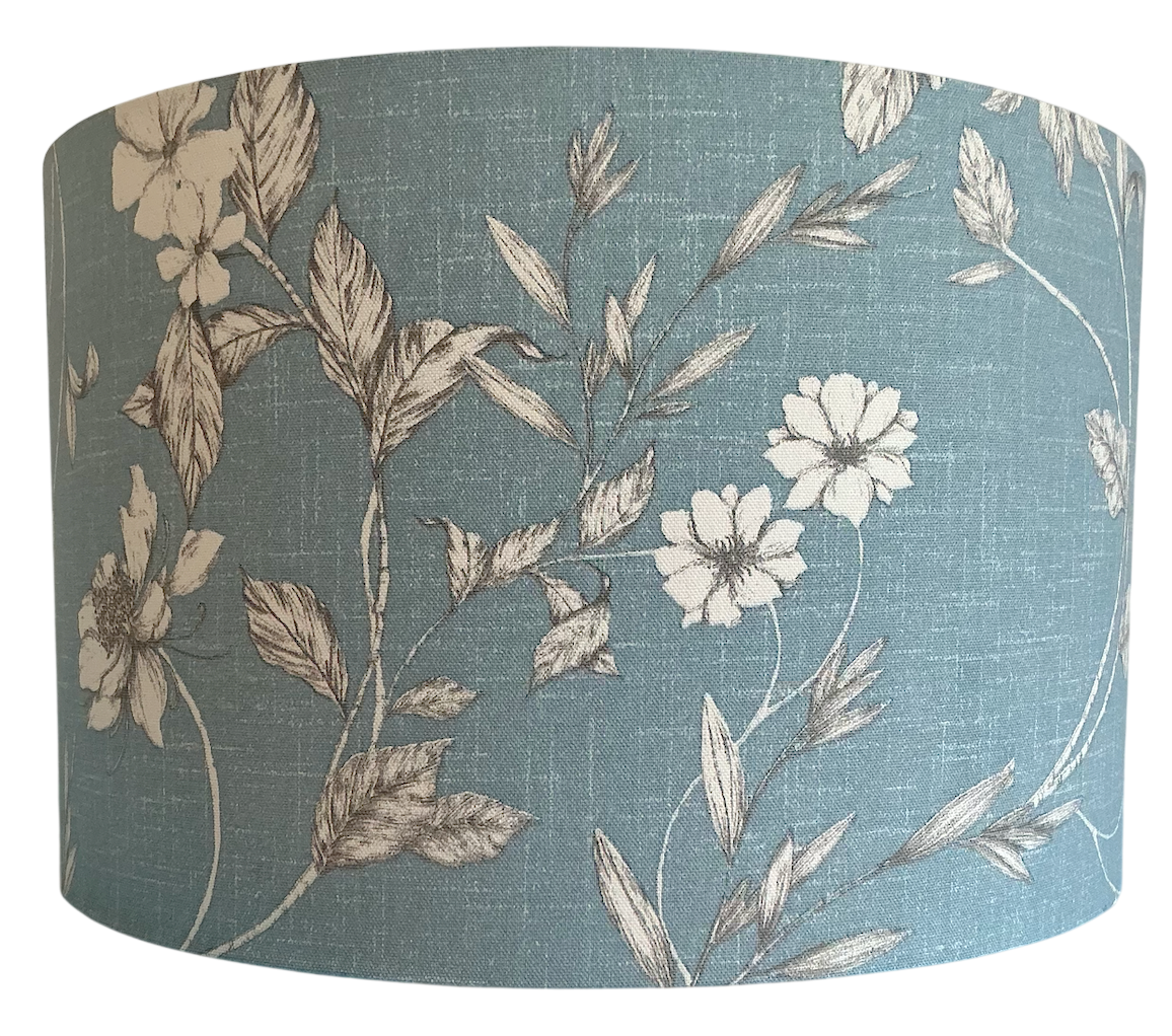 Etched Vine Wedgewood Blue Botanical Lampshade