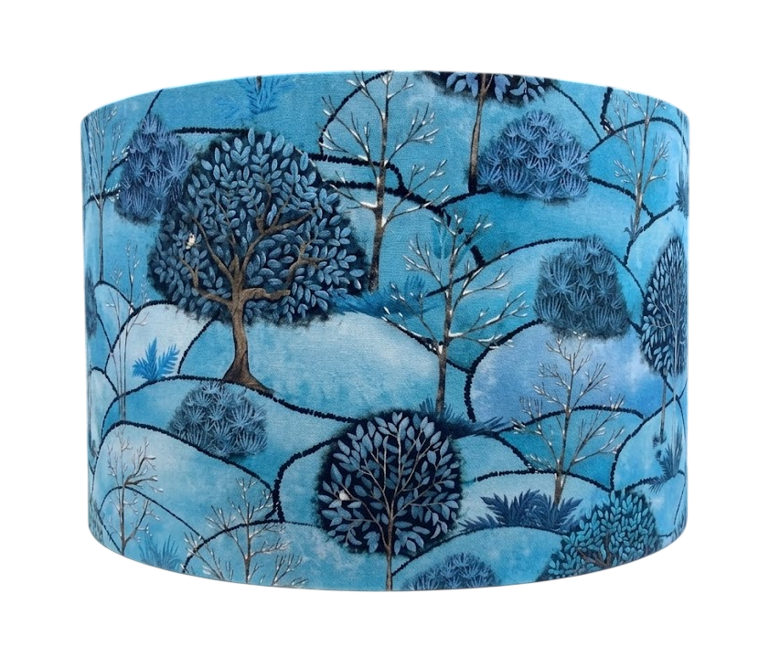 Blue Winter Trees Landscape Lampshade