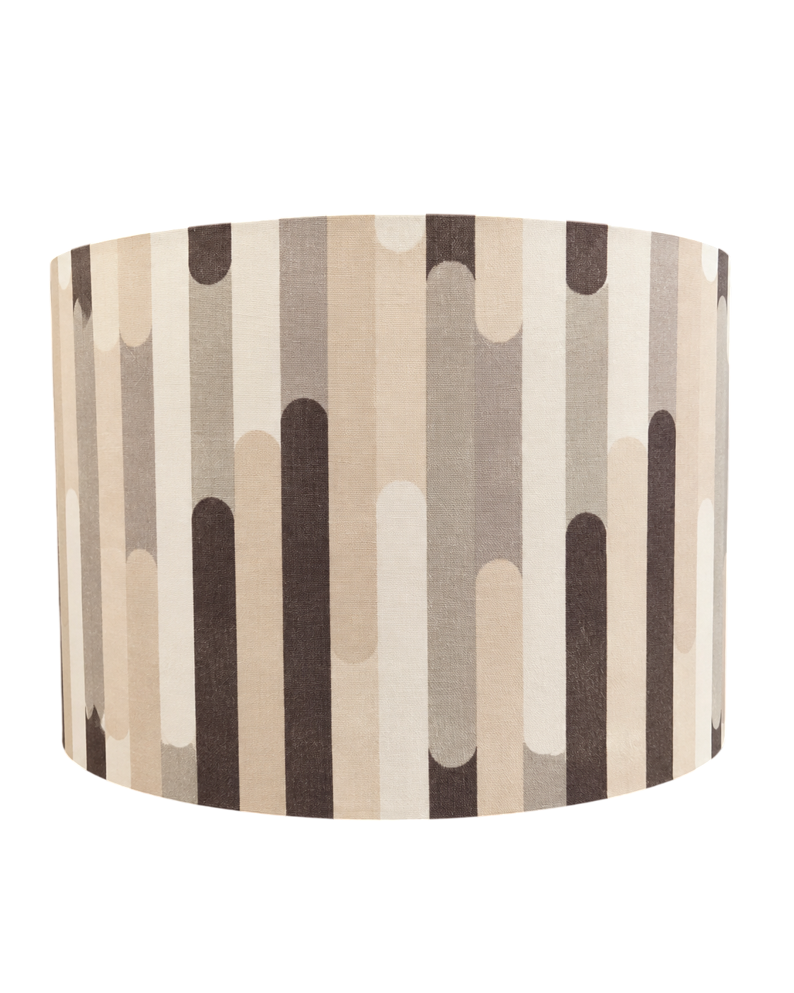 Modern Geometric Black & Grey Capsule Drum Lampshade