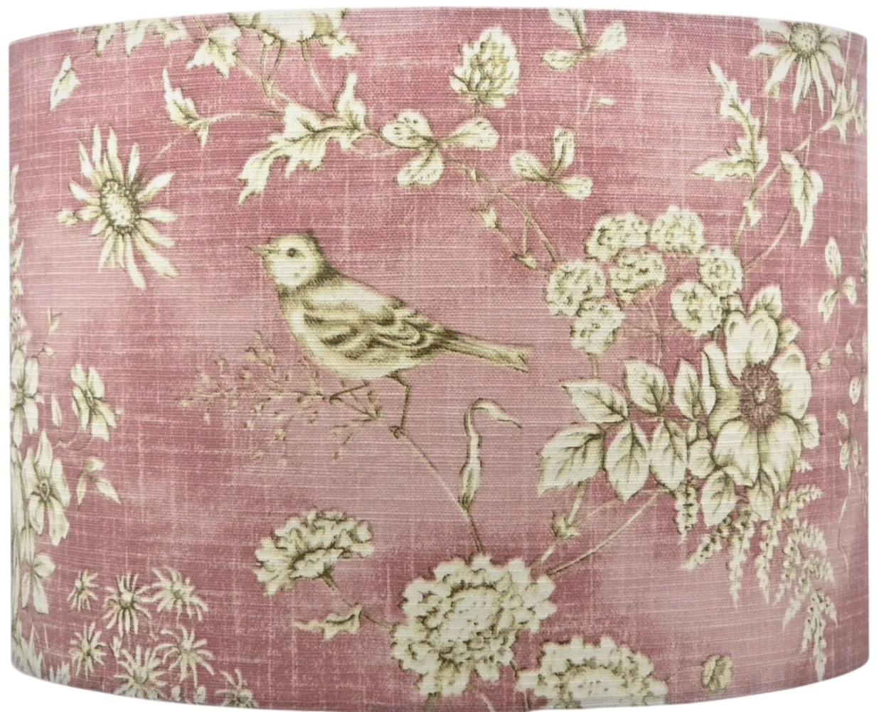 Rose Pink Toile Bird Floral Lampshade