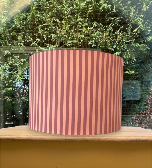 Pink Rhubarb Stripe Lampshade